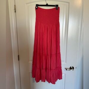 The Home Holiday Pink Rayon Tiered Australian Dress Size Large NWT